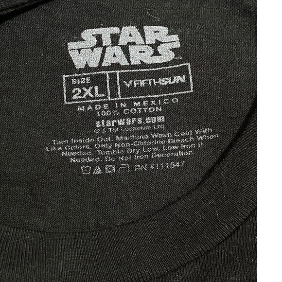 Star Wars Darth Vader T-Shirt Fifth Sun Black 100% Cotton Size 2XL - Picture 4 of 7